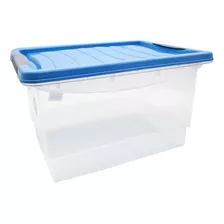 Organizador 10 Lts Caja Plastica 24 X 30 X 18 Cm Con Traba Color Surtidos