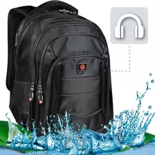 Mochila Escolar Notebook Impermeavél Entrad Fone Ouvido Cor Preto