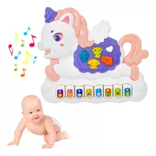 Teclado Musical Bebê Brinquedo Infantil Som Animal Unicórnio