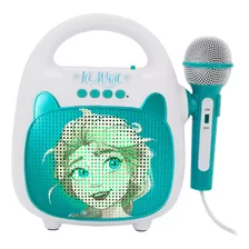 Parlante Portatil Bluetooth Karaoke Disney Frozen Color Blanco