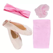 Conjunto De Ballet , Meia Calça , Sapatilha, Rede E Faixa.