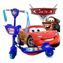 Patinete Infantil Super Carros Lançamento C/ Musica E Luzes 