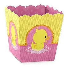 Rosa Pato Ducky Candy Cajas Niña Baby Shower O Manoojo 12 Un