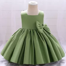 Vestido De Bebé De Fiesta Mini-mi Modelo Chiara Verde