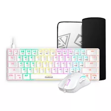 Kit Gamer Gamdias Hermes E4 Teclado Mouse Mouse Pad Blanco