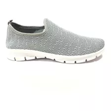 Zapatilla Pancha Mujer Gris Elastizada - Oferta