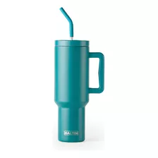 Vaso Térmico Quencher Mug 1,2lts Con Bombilla Color Petróleo