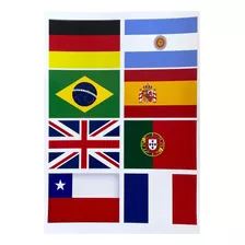 Decoração Adesivos Bandeiras Vários Países Festa Das Nações