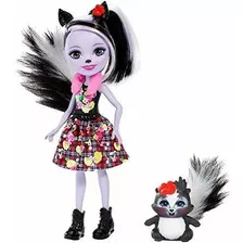 Enchantimals Sage Skunk Doll Caper Figura Muñeca Pequeña De
