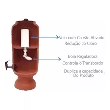 Filtro De Barro 8 Litros + Vela Tripla Ação Esterilizante Cor Cerâmica