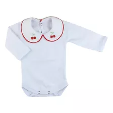 Body Bebe Gola Cereja Premium 100%algodão Maternidade Menina