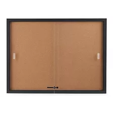 Tablero De Corcho Cerrado Displays2go, Puerta Corrediza De