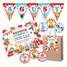 Kit Imprimible Circo Nene Invitaciones Candy Bar Editable