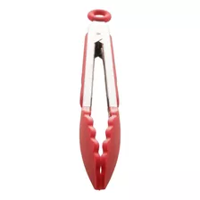 Pinça De Silicone C/cabo De Aço Inox - Vermelha - Lyo Cor Vermelho