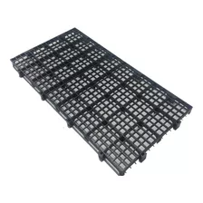 64pc Pallet Estrado Plastico Preto 25x50x2,5cm Piso Plástico