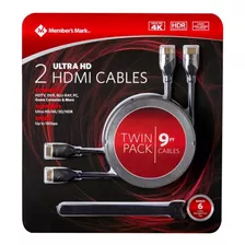 Miembros Mark 2pk. 9 Pies Cables Hdmi