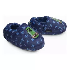 Pantufla Niño Creeper Azul Minecraft