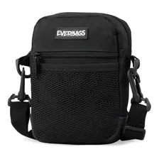 Shoulder Bag Preta Redinha Everbags Tira Colo Necessaire Cor Preto