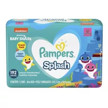 Lenços Pampers Splashers Baby Shark 192 Unidades