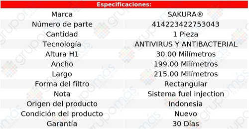 Filtro De Cabina Antivirus Y Antibacterial G35 V6 3.5l 03/08 Foto 2