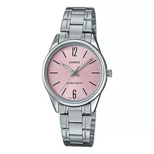Reloj Casio Quartz Ltpv005 Mujer Rosa Full Color Del Fondo Rosa Ltp-v005d-4b