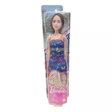 Boneca Barbie Fashion Vestido Azul Borboleta-original Mattel