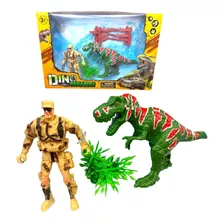 Set De Dinosaurio Con Muñeco Y Accesorios 