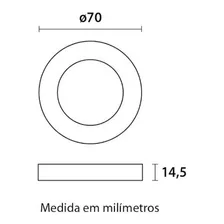 Spot Cabinet Led Embutir Sobrepor Redondo 2w Móveis Teto Cor 6500k Branco Frio 110v/220v