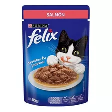 Alimento Felix Sensaciones Para Gato Adulto Sabor Salmón En Sobre De 85g