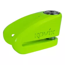 Candado Disco Moto Kovix Kvz1 Metal Pulido Pasador 6mm Color Verde Fluor