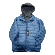 Campera Importada Yd Inflable Con Piel Hombre Doble Cierre