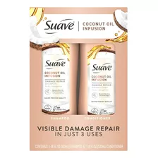 Suave Shampoo & Acondicionador Natural Coconut 532ml 2pc.