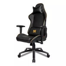 Cadeira Gamer Netenho Miramar V2, Preto E Dourado, Nt-mrm-v2
