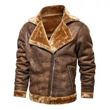 Chaqueta De Cuero De Solapa De Invierno Más Chaqueta Acolcha