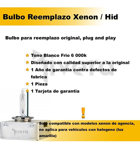 Bx Bulbo Xenon Hid Reemplazo Chevrolet Silverado 2016 D5s Foto 2