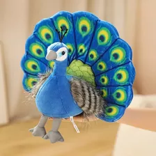 Pelucia Pavão Boneco Simulação Realista Ave Pássaro Animal