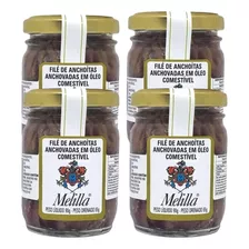 Kit 04 Un Filé De Anchova Aliche Argentino Pizza Melilla 90g