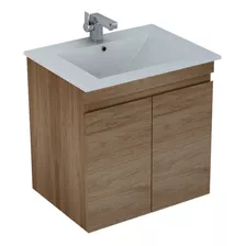 Mueble De Baño Delfos Dos Puertas Con Lavamanos 600 Mm