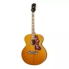 Guitarra Electroacústica EpiPhone Inspired By Gibson J-200 Para Diestros Aged Antique Natural Laurel Indio Brillante