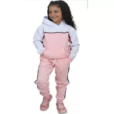 Conjunto Infantil Moletom Menina Blusa E Calça Flanelada