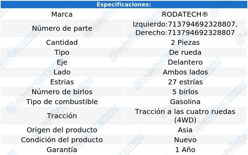 Mazas Rueda Delanteras Ford Ranger V6 4.0l 4wd 04-11 Foto 2