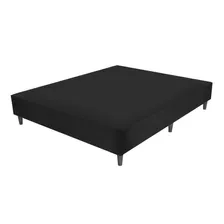 Box Base Cama Sommier 2 Plazas Somier Dormitorio Color Negro