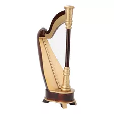 Arpa De Madera En Miniatura, Modelo De Instrumento Musical D