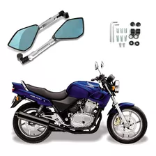 Retrovisor Esportivo Stallion Prata Moto Honda Cb500 2001