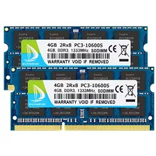 Kit Duomeiqi De 8 Gb (2 X 4 Gb) 2rx8 Pc3-10600 Pc3-10600s Dd