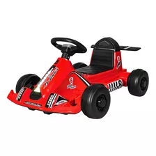 Go Kart Eléctrico 12v F1 Niño Música Mp3 Usb Luz Color Rojo