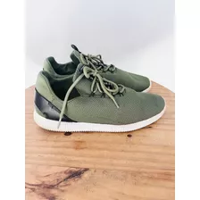 Zapatillas Microfibra Verde Seco Elastizadas Hombre Bershka