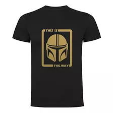 Polera Sport Algodón Negra This Is The Way2 The Mandalorian 