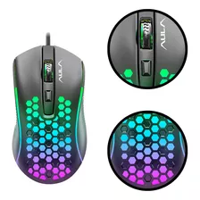 Mouse Gamer Rgb Aula Mountain S11 Usb 3600dpi Preto