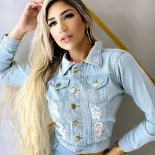 Jaqueta Feminina Jeans Destroyed: Estilo Grunge Moderno